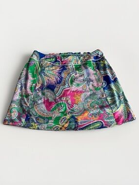 Ralph Lauren RLX Black Label Women's Skort Colorful Paisley Size M